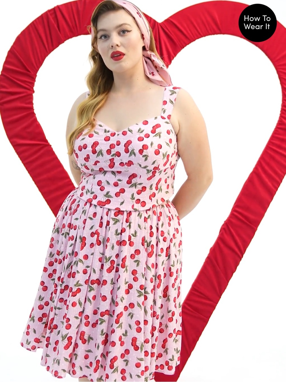 Retro Chic by Torrid Pink Cherry-Print  2 piece set